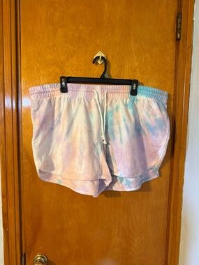 Arizona Jean Company Pastel Tie-Dye Athletic Shorts and Tank 2pc. Set Size XXL